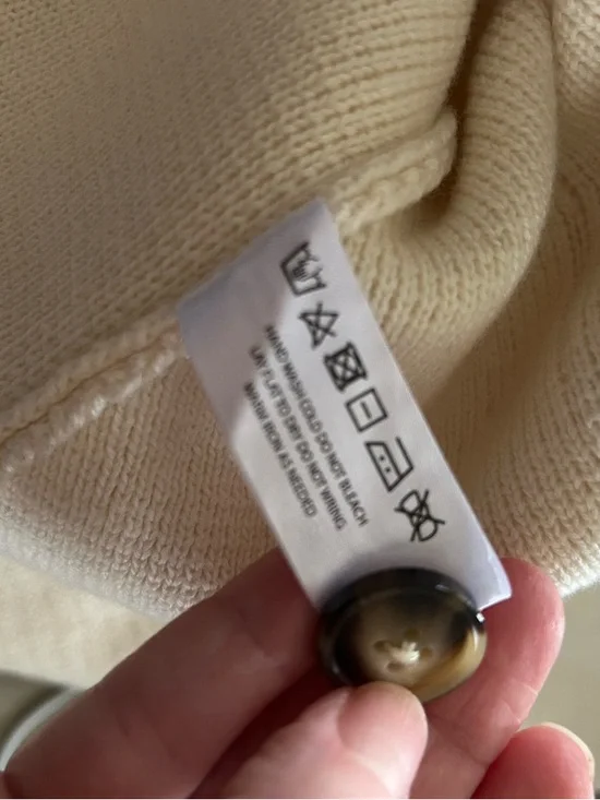 Modern Citizen Eames Organic Cotton-Wool Cardigan in Cream size large - Picture 8 of 8